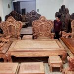 bộ rồng đỉnh bát quái 12 món gỗ hương