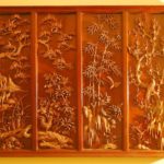 tranh tứ linh trạm tay